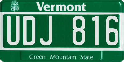 VT license plate UDJ816