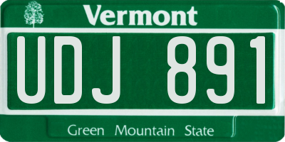 VT license plate UDJ891