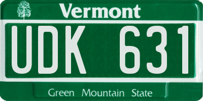 VT license plate UDK631