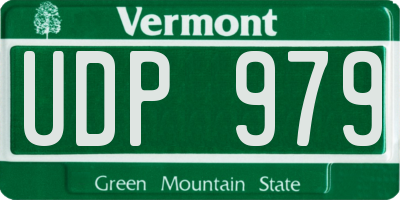 VT license plate UDP979
