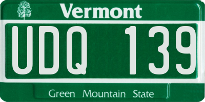 VT license plate UDQ139