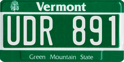 VT license plate UDR891