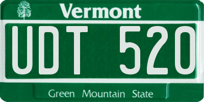 VT license plate UDT520