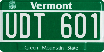 VT license plate UDT601
