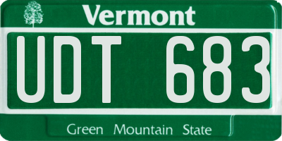 VT license plate UDT683