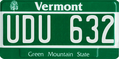 VT license plate UDU632