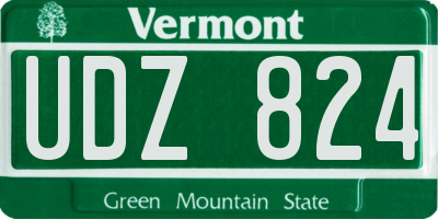 VT license plate UDZ824