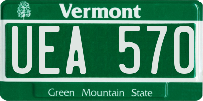 VT license plate UEA570