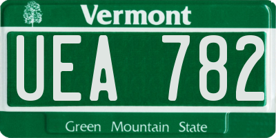 VT license plate UEA782