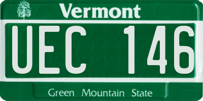 VT license plate UEC146
