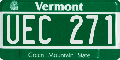 VT license plate UEC271