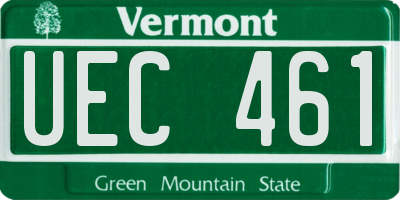 VT license plate UEC461