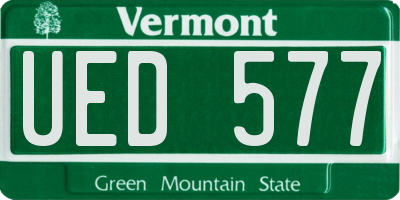 VT license plate UED577
