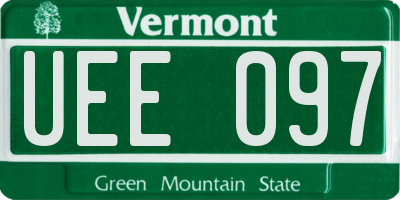 VT license plate UEE097