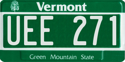 VT license plate UEE271