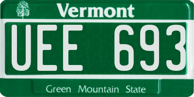 VT license plate UEE693