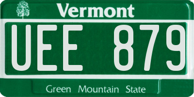 VT license plate UEE879
