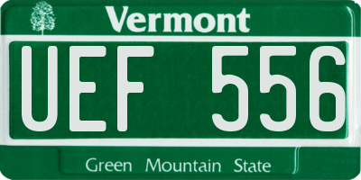 VT license plate UEF556