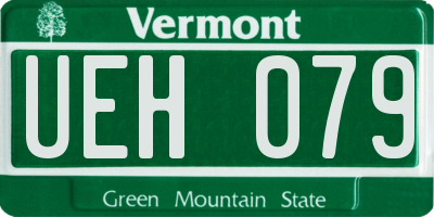 VT license plate UEH079