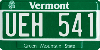 VT license plate UEH541
