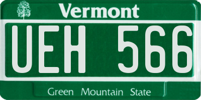 VT license plate UEH566