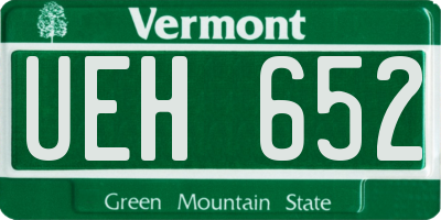 VT license plate UEH652