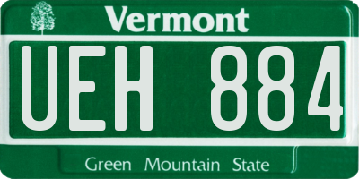 VT license plate UEH884