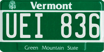 VT license plate UEI836