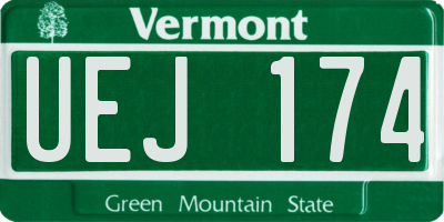 VT license plate UEJ174
