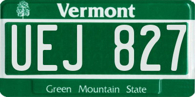 VT license plate UEJ827