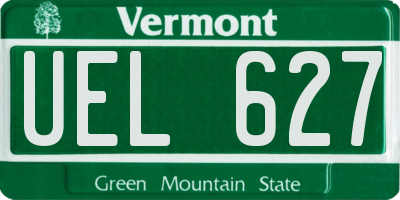 VT license plate UEL627