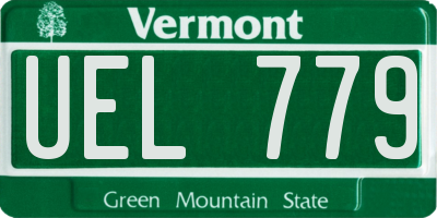 VT license plate UEL779