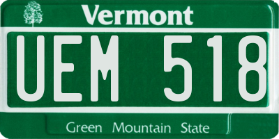 VT license plate UEM518