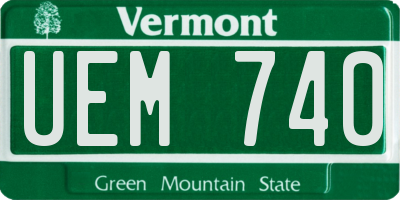 VT license plate UEM740