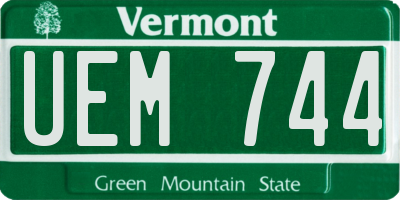 VT license plate UEM744