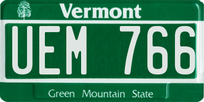 VT license plate UEM766