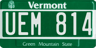 VT license plate UEM814