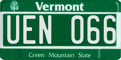 VT license plate UEN066