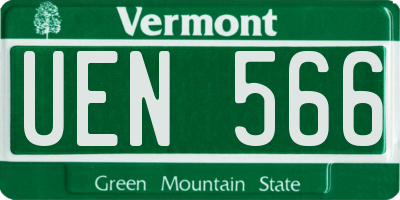 VT license plate UEN566