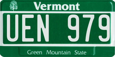 VT license plate UEN979