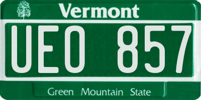 VT license plate UEO857