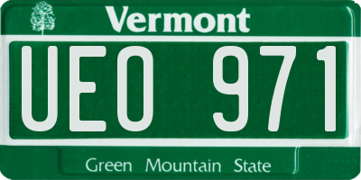 VT license plate UEO971
