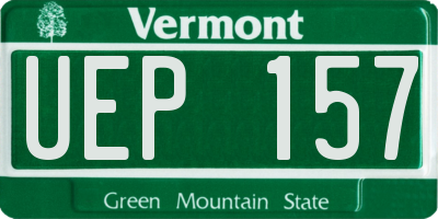 VT license plate UEP157