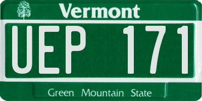 VT license plate UEP171