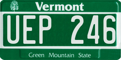 VT license plate UEP246
