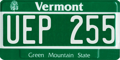 VT license plate UEP255