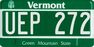 VT license plate UEP272