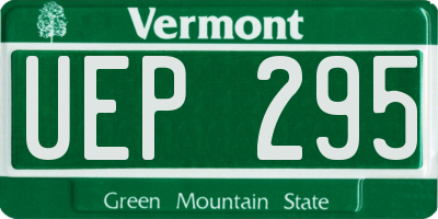 VT license plate UEP295