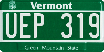 VT license plate UEP319