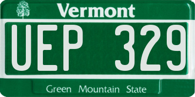 VT license plate UEP329